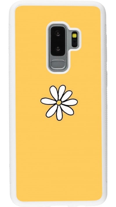 Coque Samsung Galaxy S9+ - Silicone rigide blanc Easter 2023 daisy