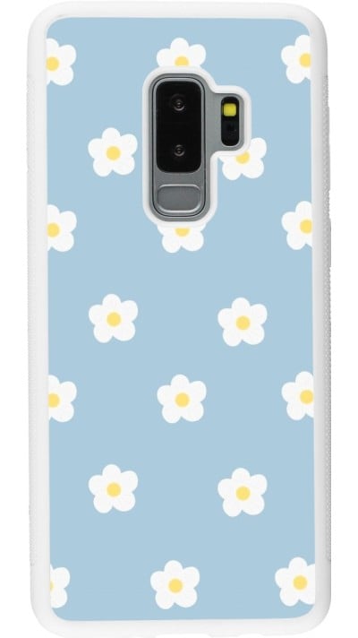 Samsung Galaxy S9+ Case Hülle - Silikon weiss Easter 2024 daisy flower