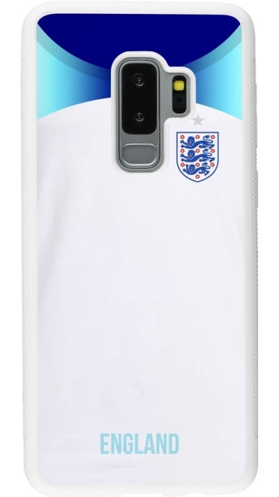 Samsung Galaxy S9+ Case Hülle - Silikon weiss England 2022 personalisierbares Fußballtrikot
