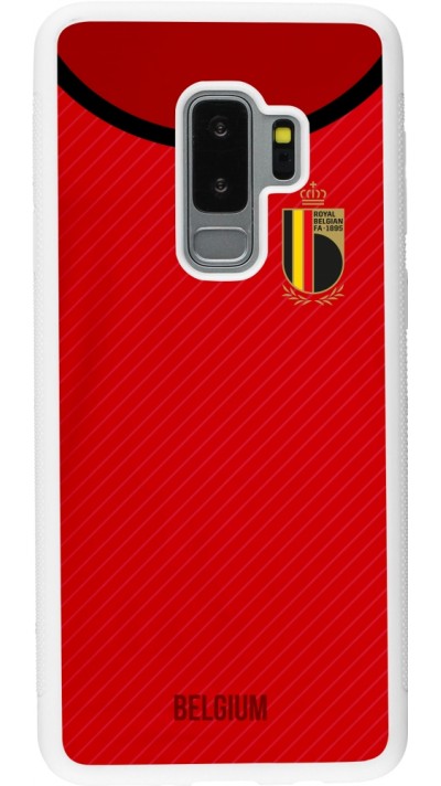 Samsung Galaxy S9+ Case Hülle - Silikon weiss Belgien 2022 personalisierbares Fußballtrikot