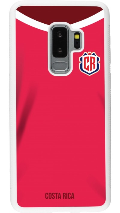 Samsung Galaxy S9+ Case Hülle - Silikon weiss Costa Rica 2022 personalisierbares Fussballtrikot
