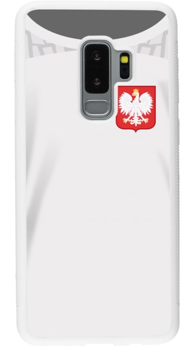 Samsung Galaxy S9+ Case Hülle - Silikon weiss Polen 2022 personalisierbares Fussballtrikot