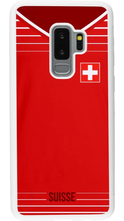 Hülle Samsung Galaxy S9+ - Silikon weiss Football shirt Switzerland 2022