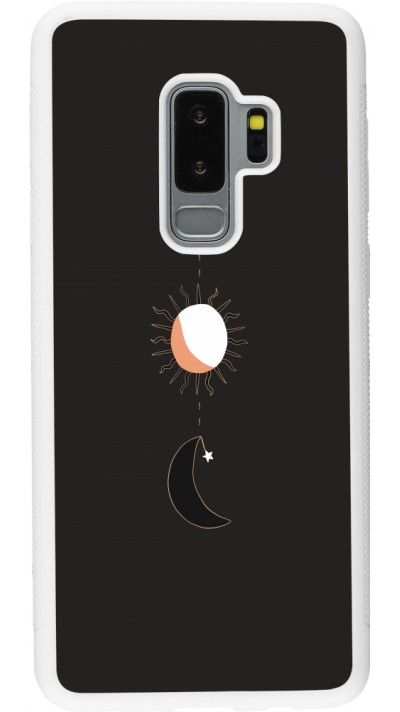 Samsung Galaxy S9+ Case Hülle - Silikon weiss Halloween 22 eye sun moon