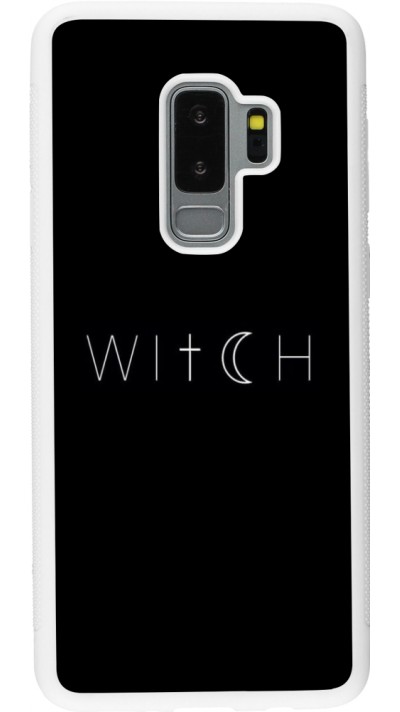 Samsung Galaxy S9+ Case Hülle - Silikon weiss Halloween 22 witch word