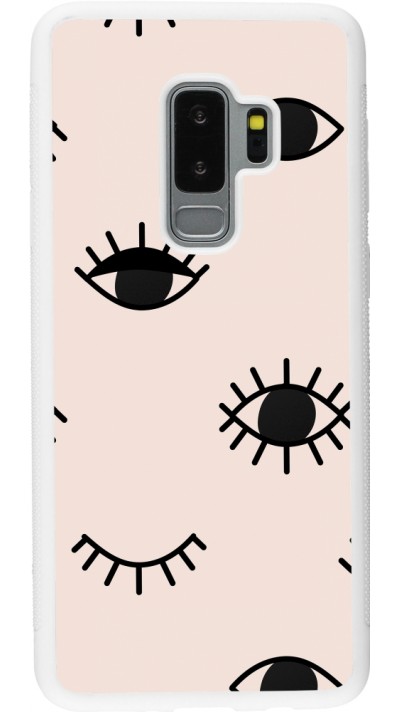 Samsung Galaxy S9+ Case Hülle - Silikon weiss Halloween 2023 I see you