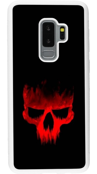 Samsung Galaxy S9+ Case Hülle - Silikon weiss Halloween 2023 scary skull