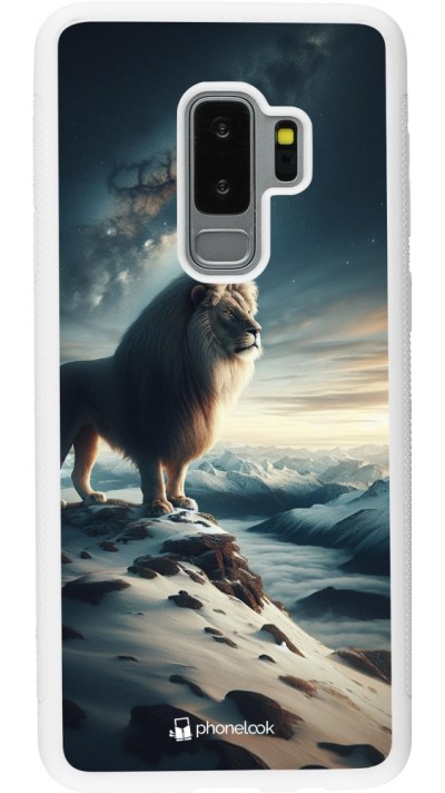Coque Samsung Galaxy S9+ - Silicone rigide blanc Le lion blanc