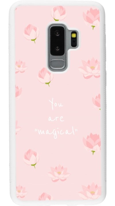 Samsung Galaxy S9+ Case Hülle - Silikon weiss Mom 2023 your are magical