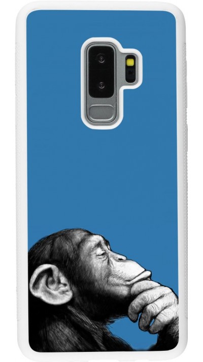 Hülle Samsung Galaxy S9+ - Silikon weiss Monkey Pop Art