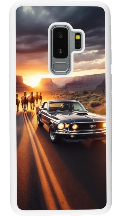 Samsung Galaxy S9+ Case Hülle - Silikon weiss Mustang 69 Grand Canyon