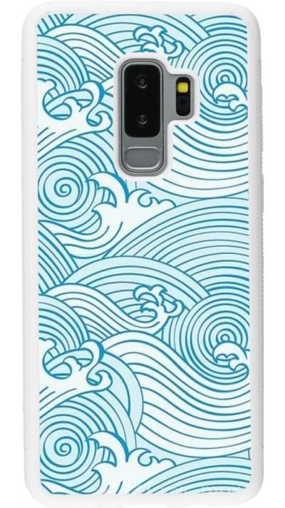 Hülle Samsung Galaxy S9+ - Silikon weiss Ocean Waves