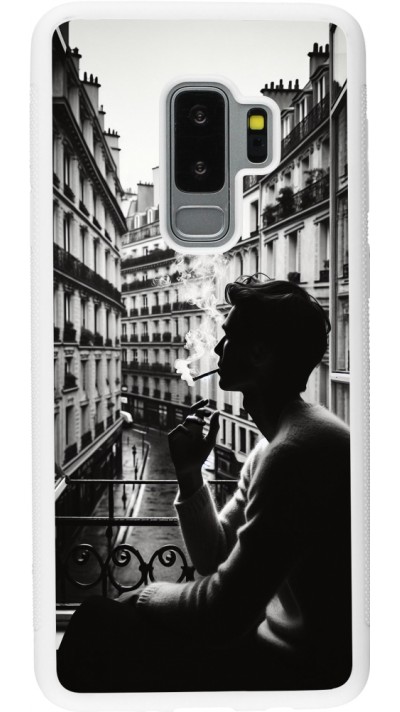Samsung Galaxy S9+ Case Hülle - Silikon weiss Parisian Smoker