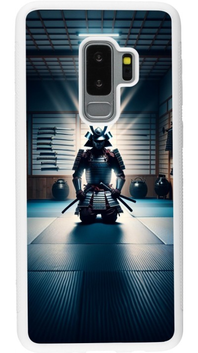 Samsung Galaxy S9+ Case Hülle - Silikon weiss Samurai im Gebet