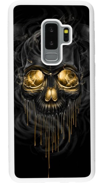 Hülle Samsung Galaxy S9+ - Silikon weiss Skull 02