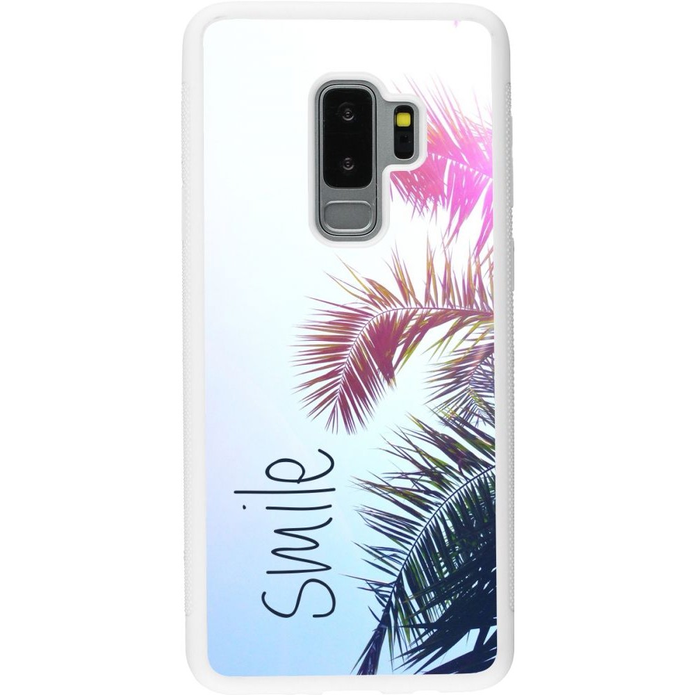 Coque Samsung Galaxy S9+ - Silicone rigide blanc Smile 05