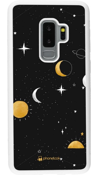 Coque Samsung Galaxy S9+ - Silicone rigide blanc Space Vector