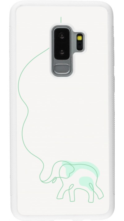 Coque Samsung Galaxy S9+ - Silicone rigide blanc Spring 23 baby elephant
