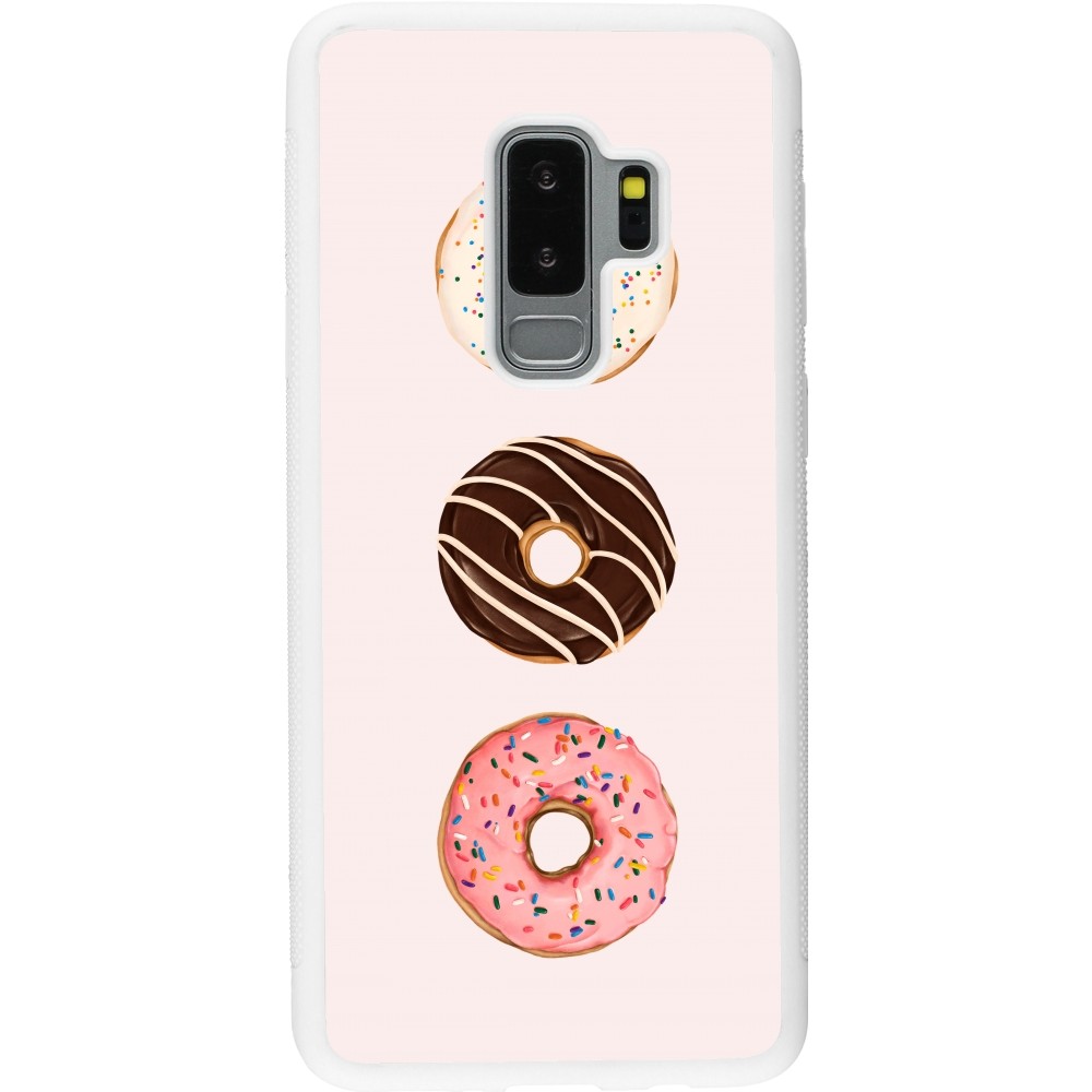 Samsung Galaxy S9+ Case Hülle - Silikon weiss Spring 23 donuts
