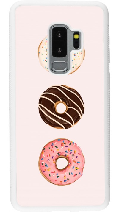 Coque Samsung Galaxy S9+ - Silicone rigide blanc Spring 23 donuts