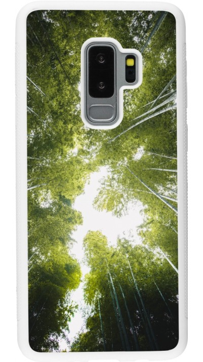 Coque Samsung Galaxy S9+ - Silicone rigide blanc Spring 23 forest blue sky