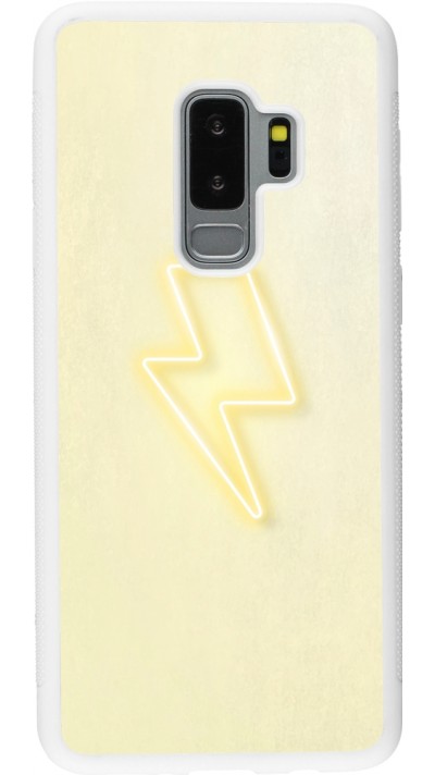 Coque Samsung Galaxy S9+ - Silicone rigide blanc Spring 23 power on
