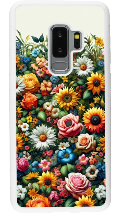 Coque Samsung Galaxy S9+ - Silicone rigide blanc Summer Floral Pattern