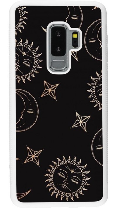 Coque Samsung Galaxy S9+ - Silicone rigide blanc Suns and Moons