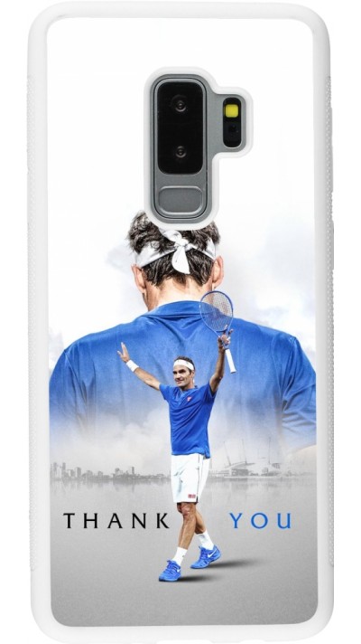 Coque Samsung Galaxy S9+ - Silicone rigide blanc Thank you Roger