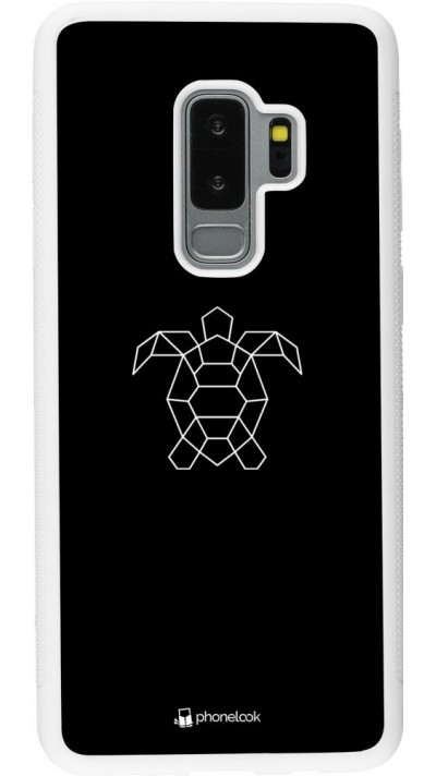 Hülle Samsung Galaxy S9+ - Silikon weiss Turtles lines on black