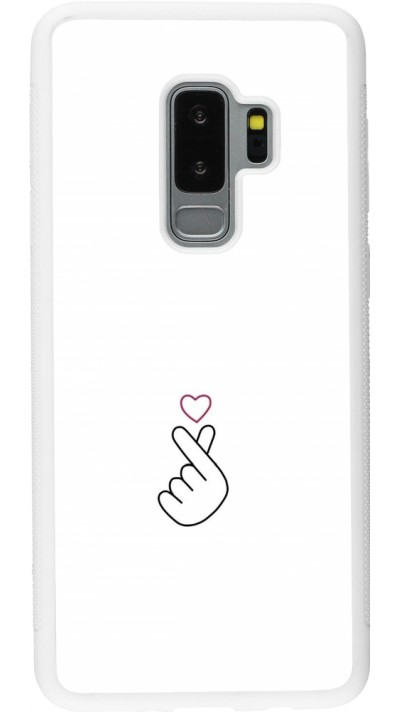 Coque Samsung Galaxy S9+ - Silicone rigide blanc Valentine 2024 heart by Millennials