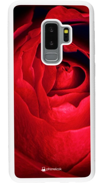 Hülle Samsung Galaxy S9+ - Silikon weiss Valentine 2022 Rose