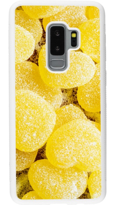 Coque Samsung Galaxy S9+ - Silicone rigide blanc Valentine 2023 sweet yellow hearts