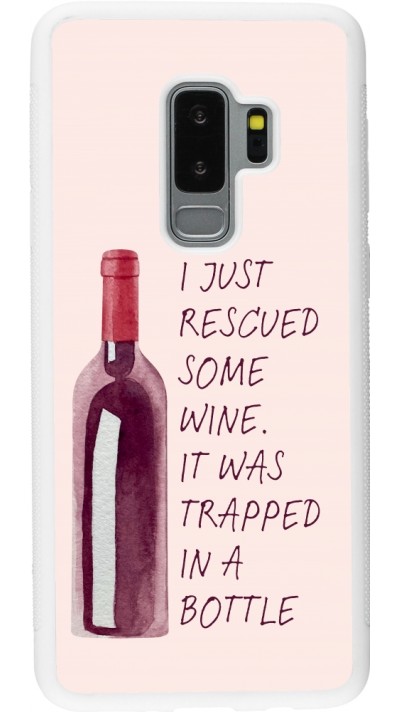 Samsung Galaxy S9+ Case Hülle - Silikon weiss I just rescued some wine