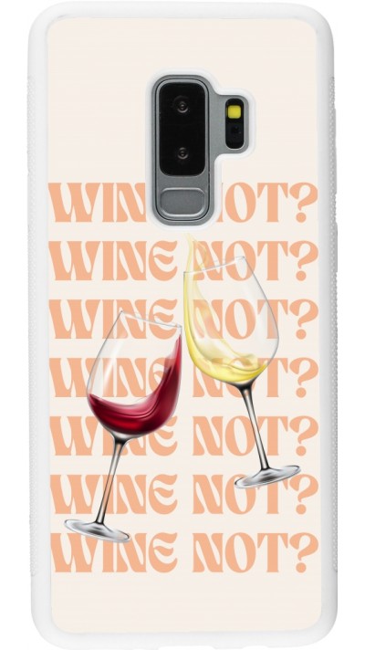 Samsung Galaxy S9+ Case Hülle - Silikon weiss Wine not