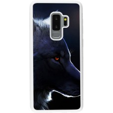 Coque Samsung Galaxy S9+ - Silicone rigide blanc Wolf Shape