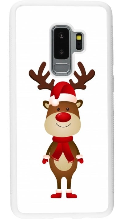Samsung Galaxy S9+ Case Hülle - Silikon weiss Christmas 22 reindeer