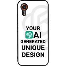 Coque Samsung Galaxy XCover 7 - Silicone rigide noir Unique au monde générée par intelligence artificielle (AI) avec vos idées