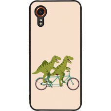 Coque Samsung Galaxy XCover 7 - Silicone rigide noir Dinosaurs on bikes 2026