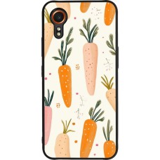 Samsung Galaxy XCover 7 Case Hülle - Silikon schwarz Easter 2026 Illustration carrots