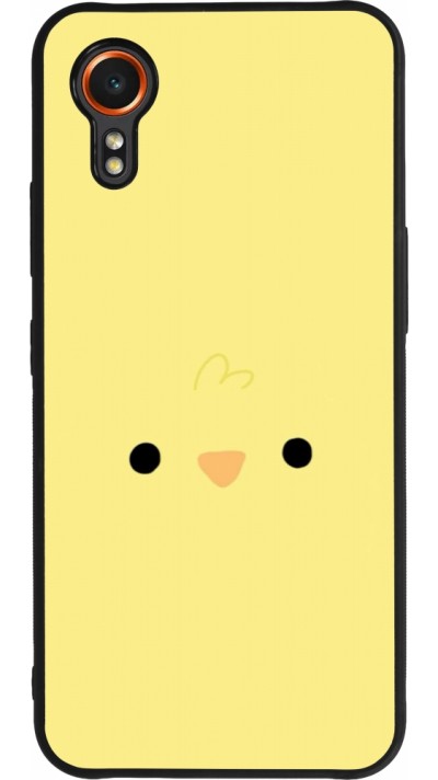 Coque Samsung Galaxy XCover 7 - Silicone rigide noir Easter 2026 Little chicken