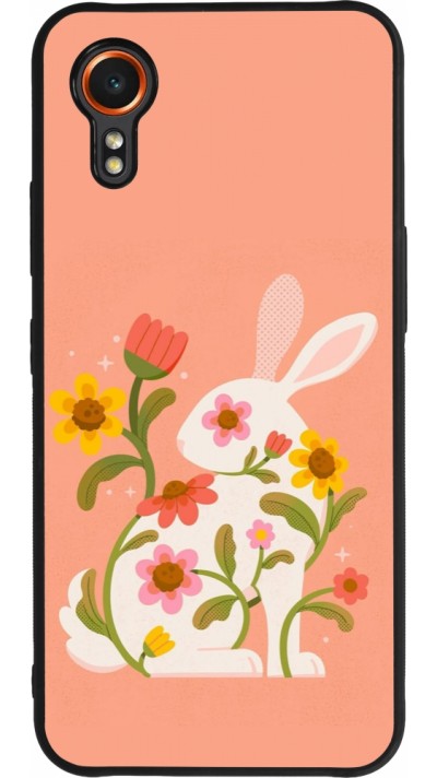 Coque Samsung Galaxy XCover 7 - Silicone rigide noir Easter 2026 Rabbit collage