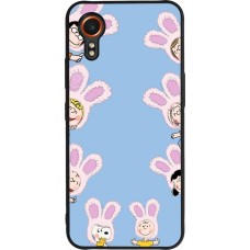 Coque Samsung Galaxy XCover 7 - Silicone rigide noir Easter 2026 Snoopy