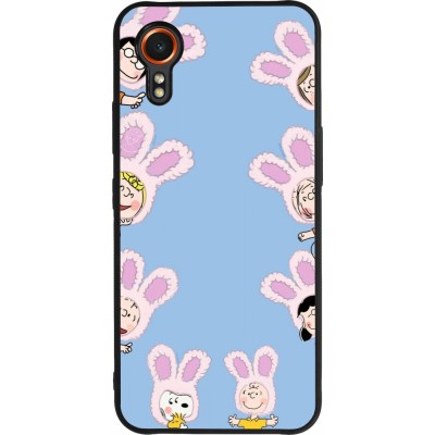 Coque Samsung Galaxy XCover 7 - Silicone rigide noir Easter 2026 Snoopy