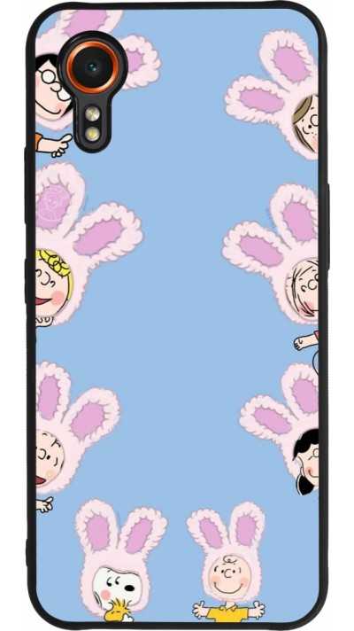 Coque Samsung Galaxy XCover 7 - Silicone rigide noir Easter 2026 Snoopy