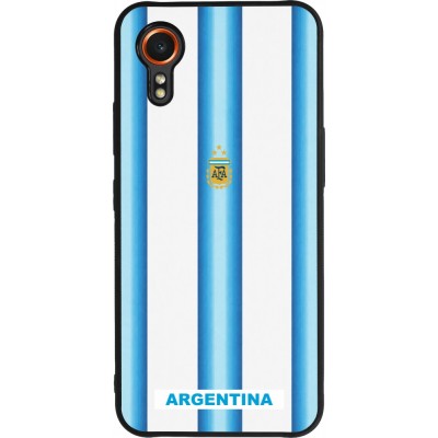 Samsung Galaxy XCover 7 Case Hülle - Silikon schwarz Argentinien 2026 personalisierbares Fussballtrikot