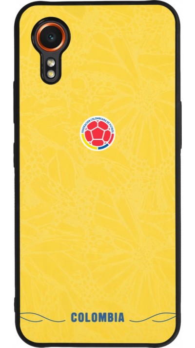 Coque Samsung Galaxy XCover 7 - Silicone rigide noir Maillot de football Colombie 2026 personnalisable