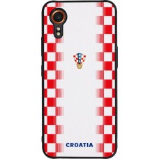 Coque Samsung Galaxy XCover 7 - Silicone rigide noir Maillot de football Croatie 2026 personnalisable