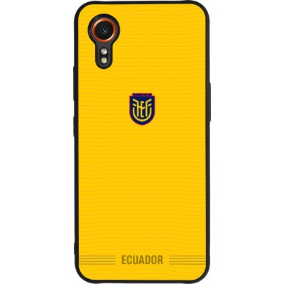 Coque Samsung Galaxy XCover 7 - Silicone rigide noir Maillot de football Équateur 2026 personnalisable