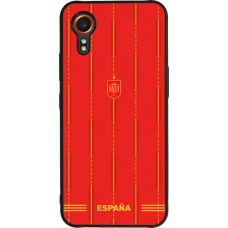 Coque Samsung Galaxy XCover 7 - Silicone rigide noir Maillot de football Espagne 2026 personnalisable